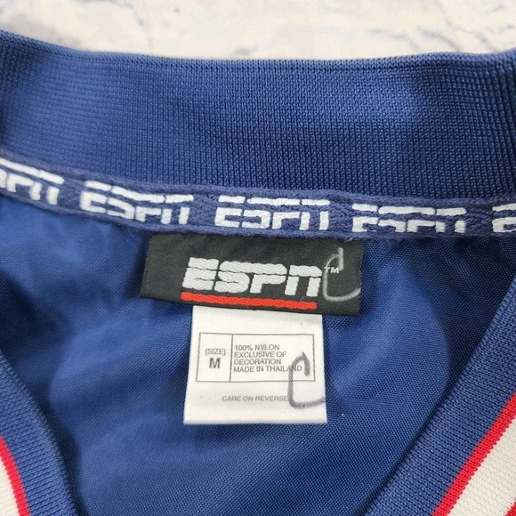 ESPN Disney Pullover Jacket MENS M Windbreaker Zip Size Pockets VINTAGE